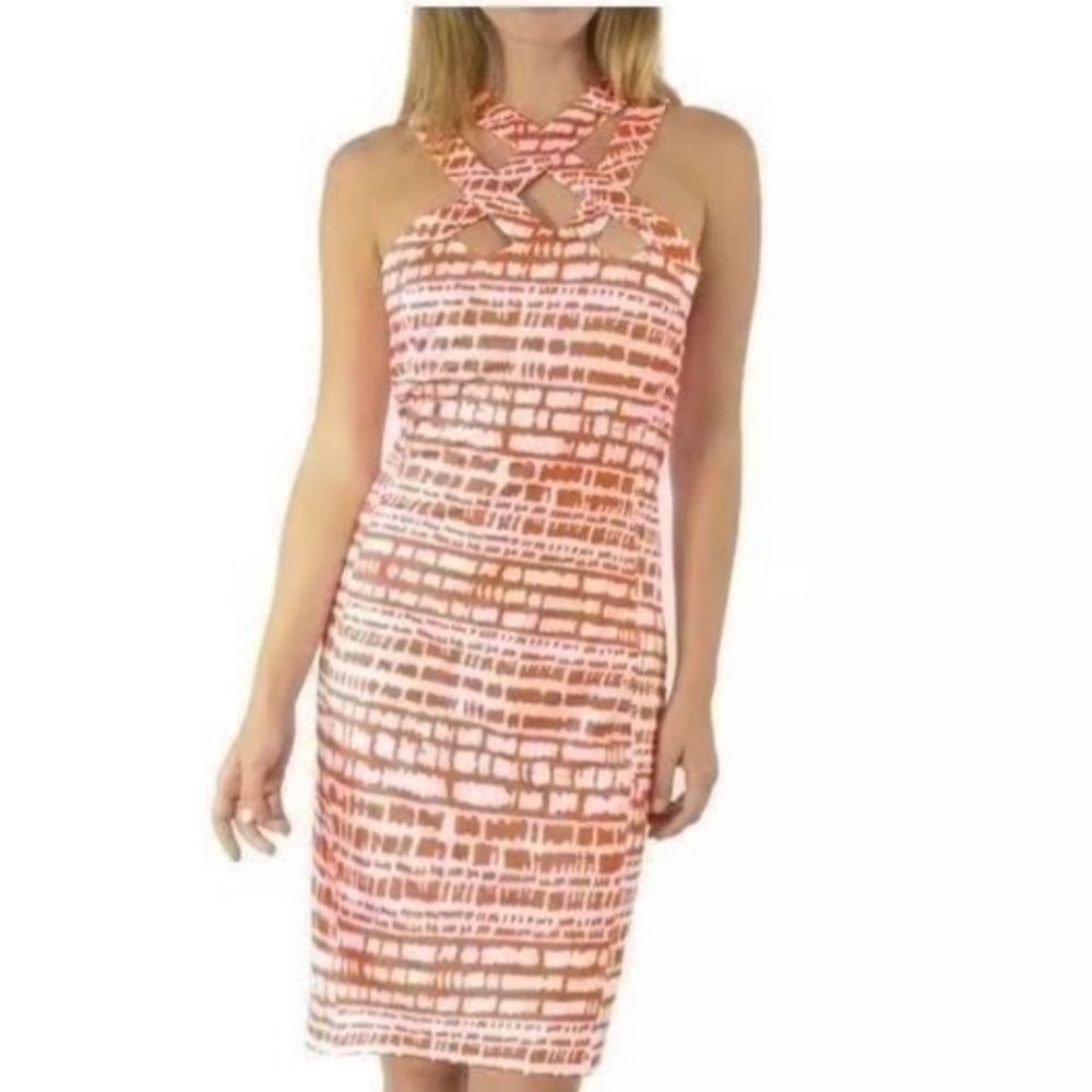 GRETCHEN SCOTT White Cypher Hotsie Totsie Criss Cross Straps Dress XS